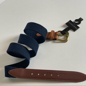 Geoffrey Beene Navy and Brown Belt